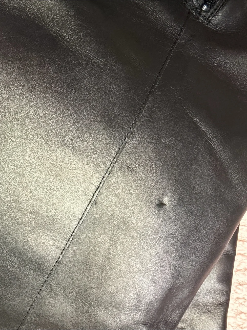 Zara Black Leather Over-the-Knee Boots-Size 40